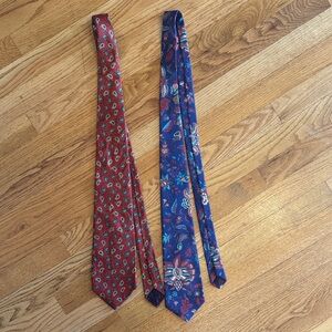 Vintage men’s neck ties - John Weitz and Surrey Floral and Paisley Tie Set